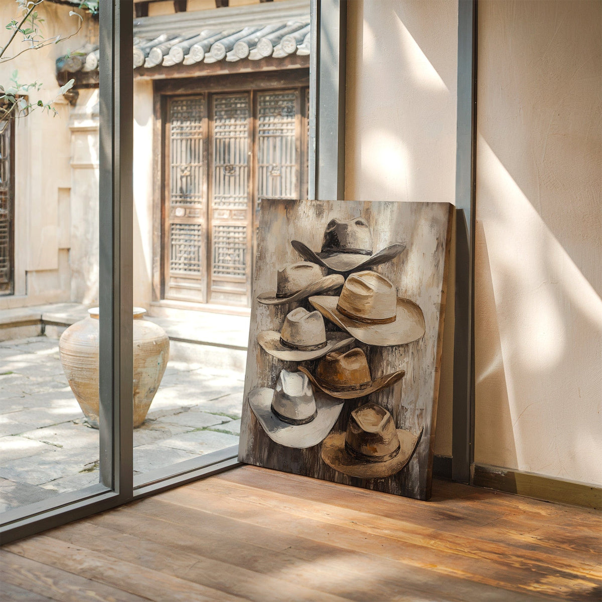 Rustic Cowboy Hats – Western Farmhouse Wall Art - Quarter Circle AK Boutique