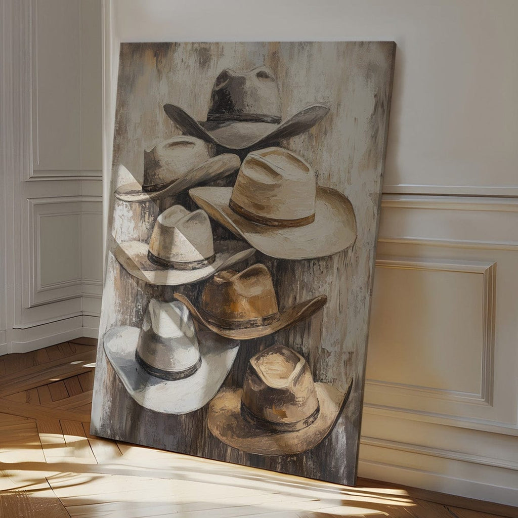 Rustic Cowboy Hats – Western Farmhouse Wall Art - Quarter Circle AK Boutique