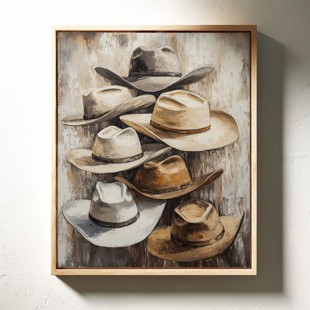Rustic Cowboy Hats – Western Farmhouse Wall Art - Quarter Circle AK Boutique