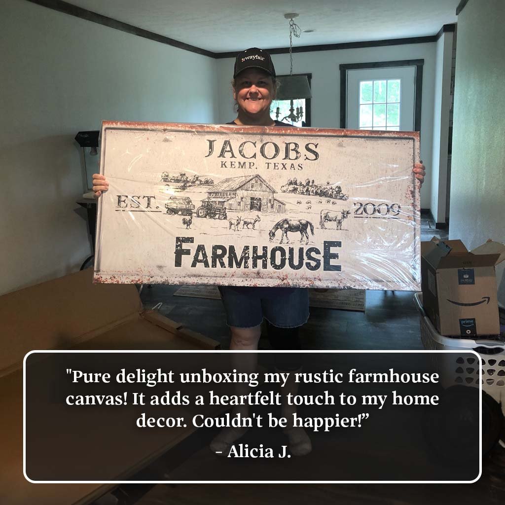 Rustic Farmhouse Personalized Sign II - Quarter Circle AK Boutique