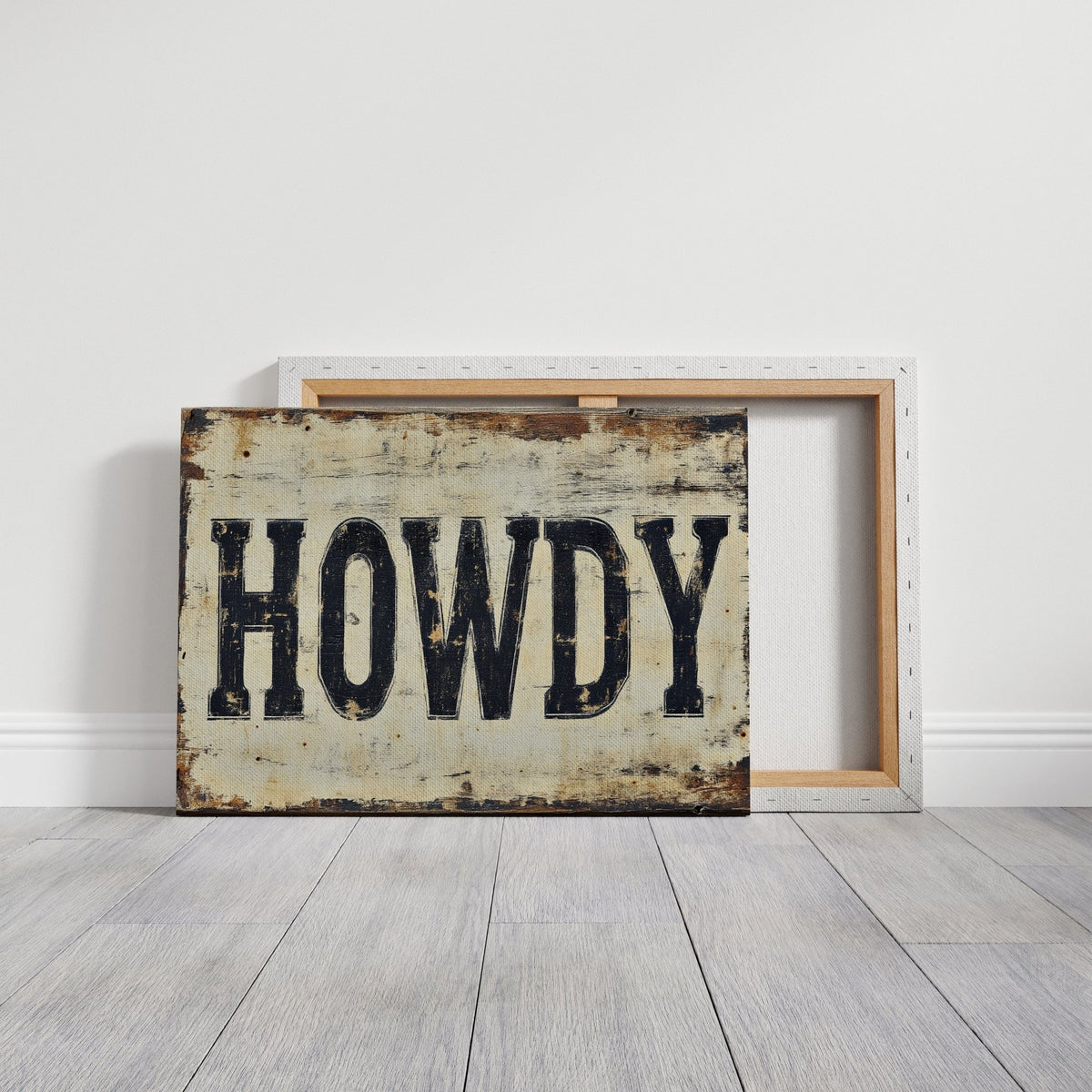 Rustic “Howdy” Western Wall Art - Quarter Circle AK Boutique