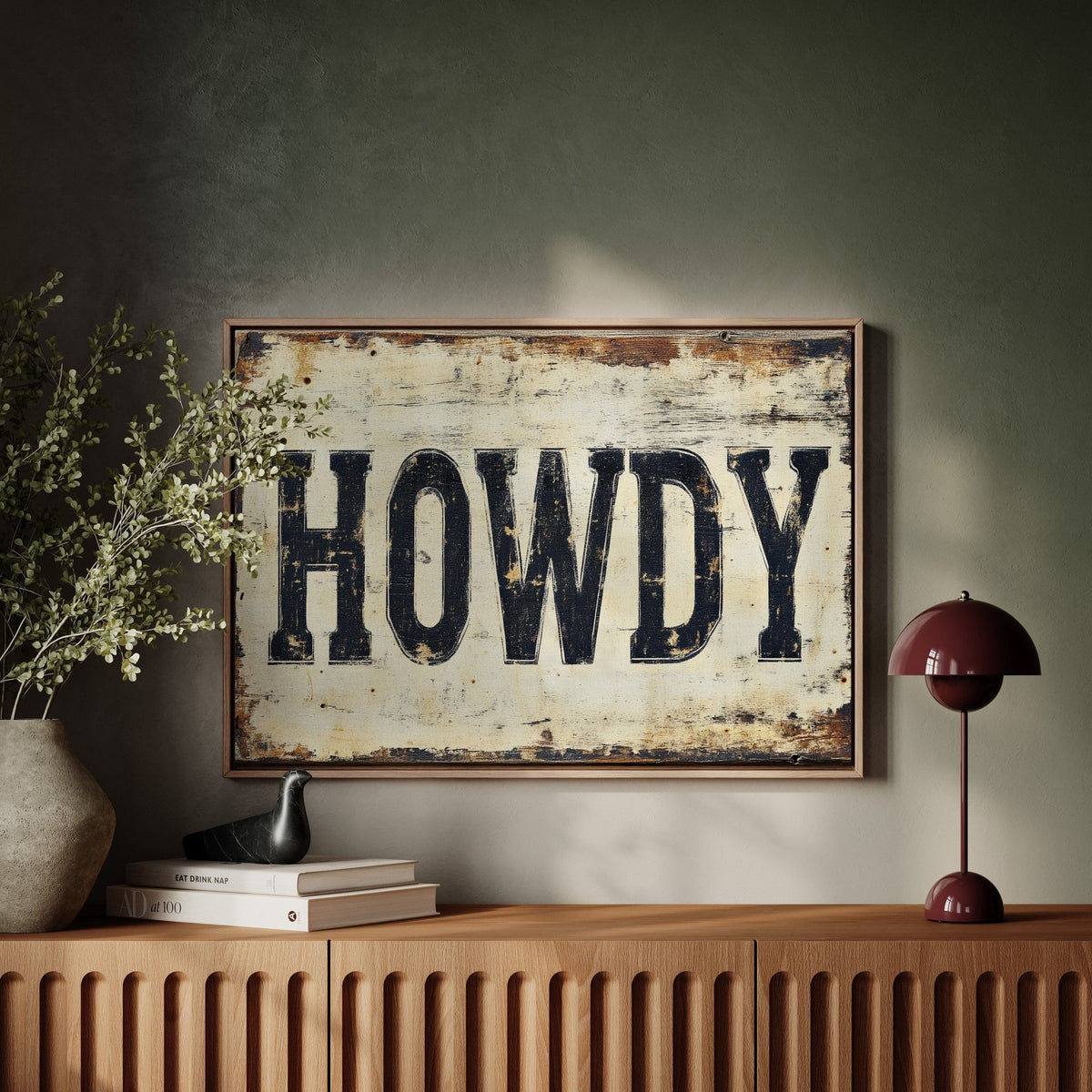 Rustic “Howdy” Western Wall Art - Quarter Circle AK Boutique