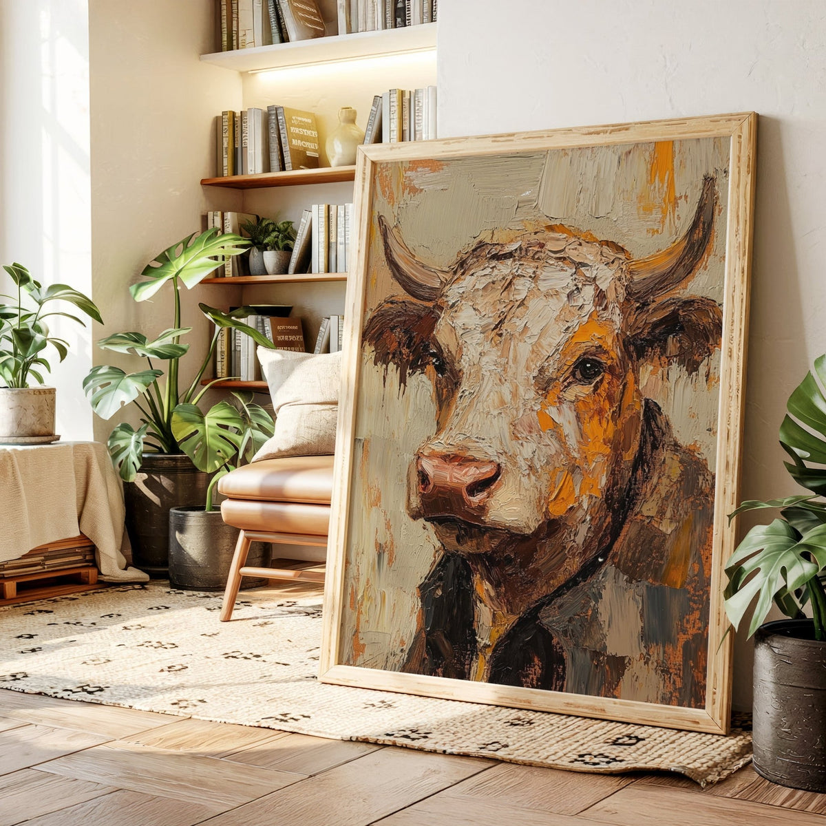 Rustic Longhorn with Painted Soul - Quarter Circle AK Boutique