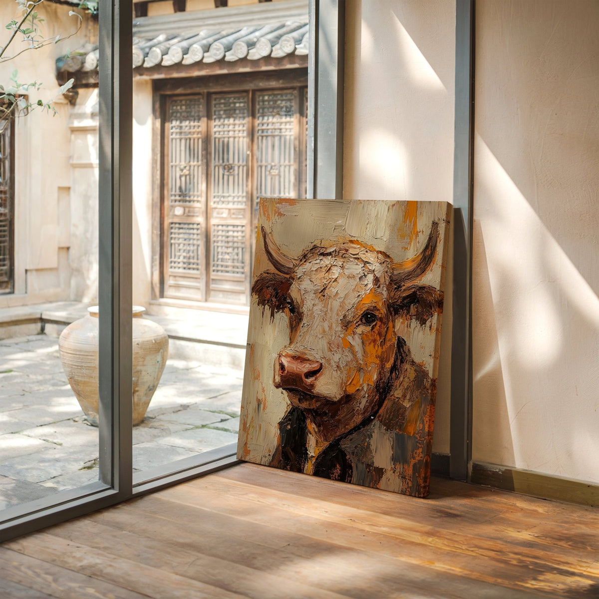 Rustic Longhorn with Painted Soul - Quarter Circle AK Boutique