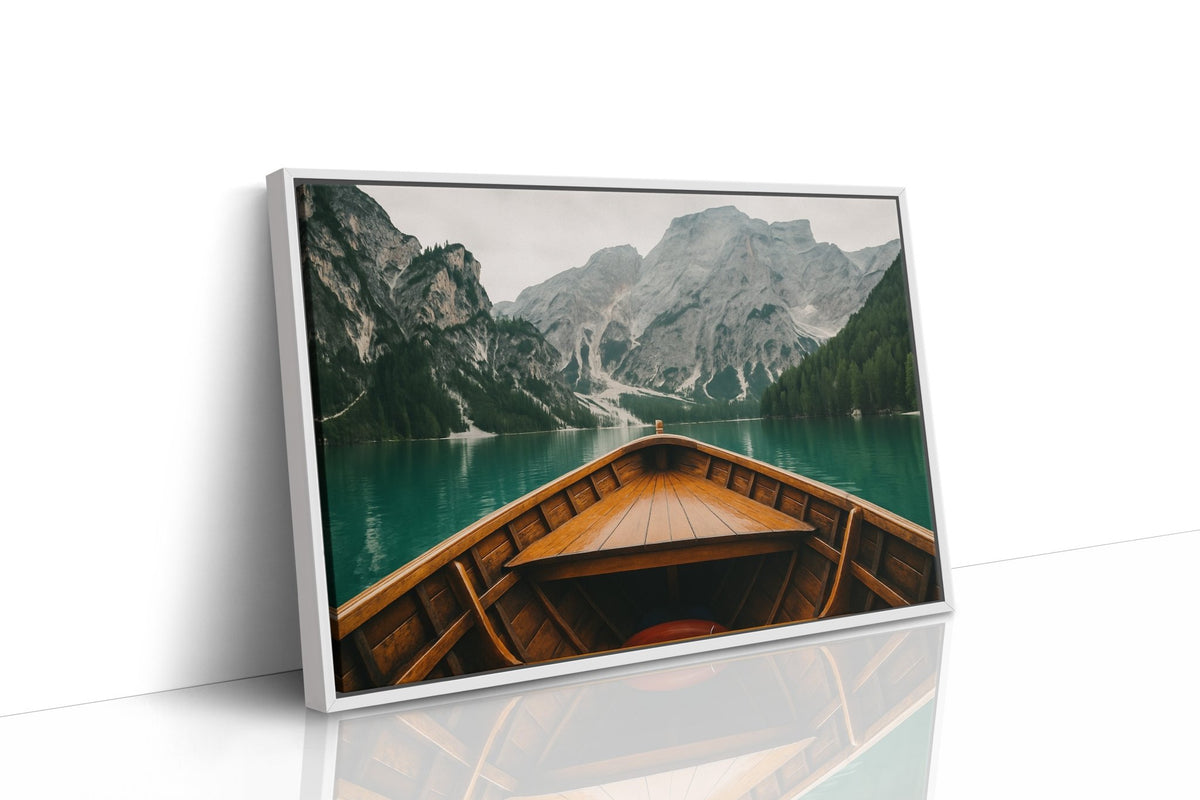 Rustic Mountain Lake Adventure Art Print - Quarter Circle AK Boutique
