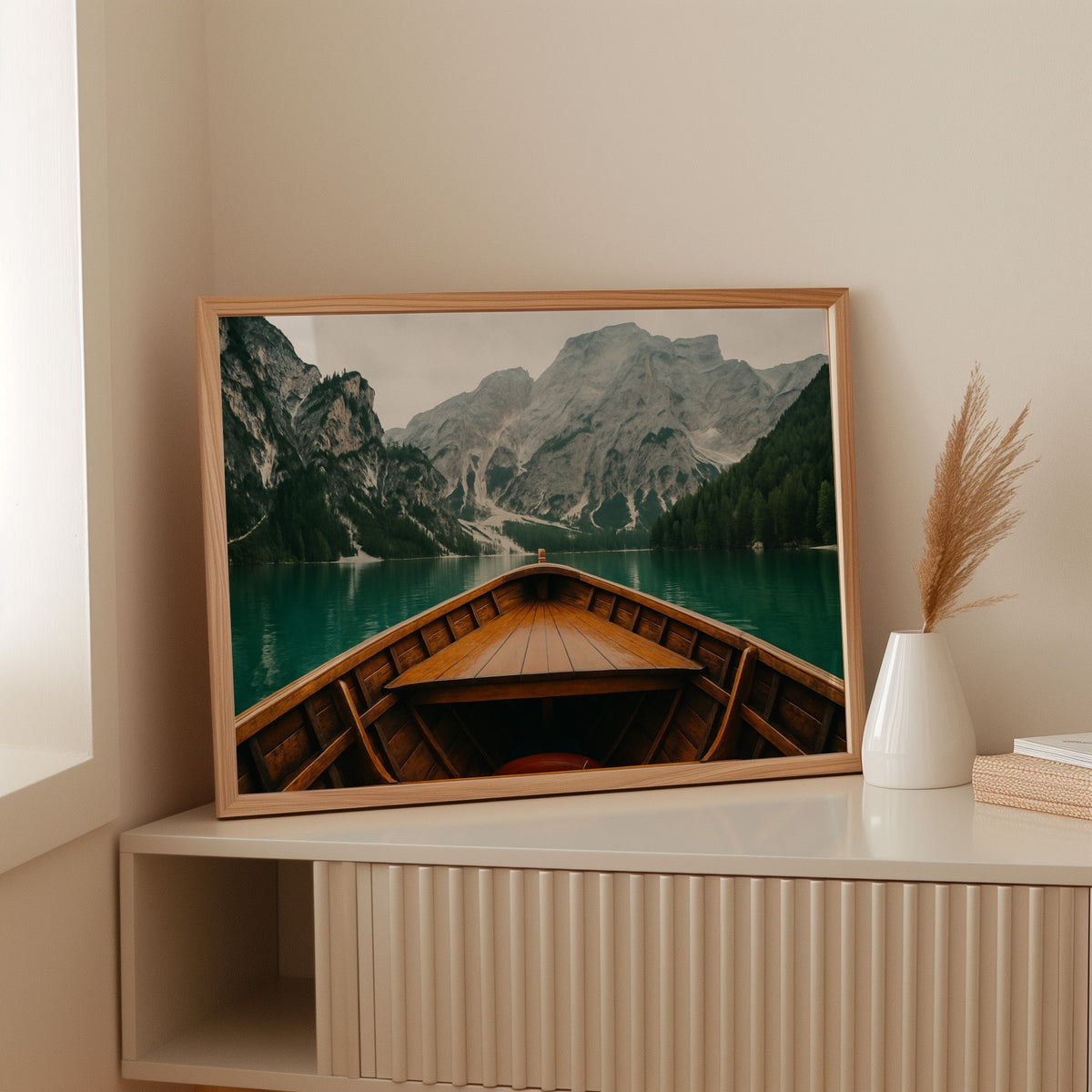 Rustic Mountain Lake Adventure Art Print - Quarter Circle AK Boutique
