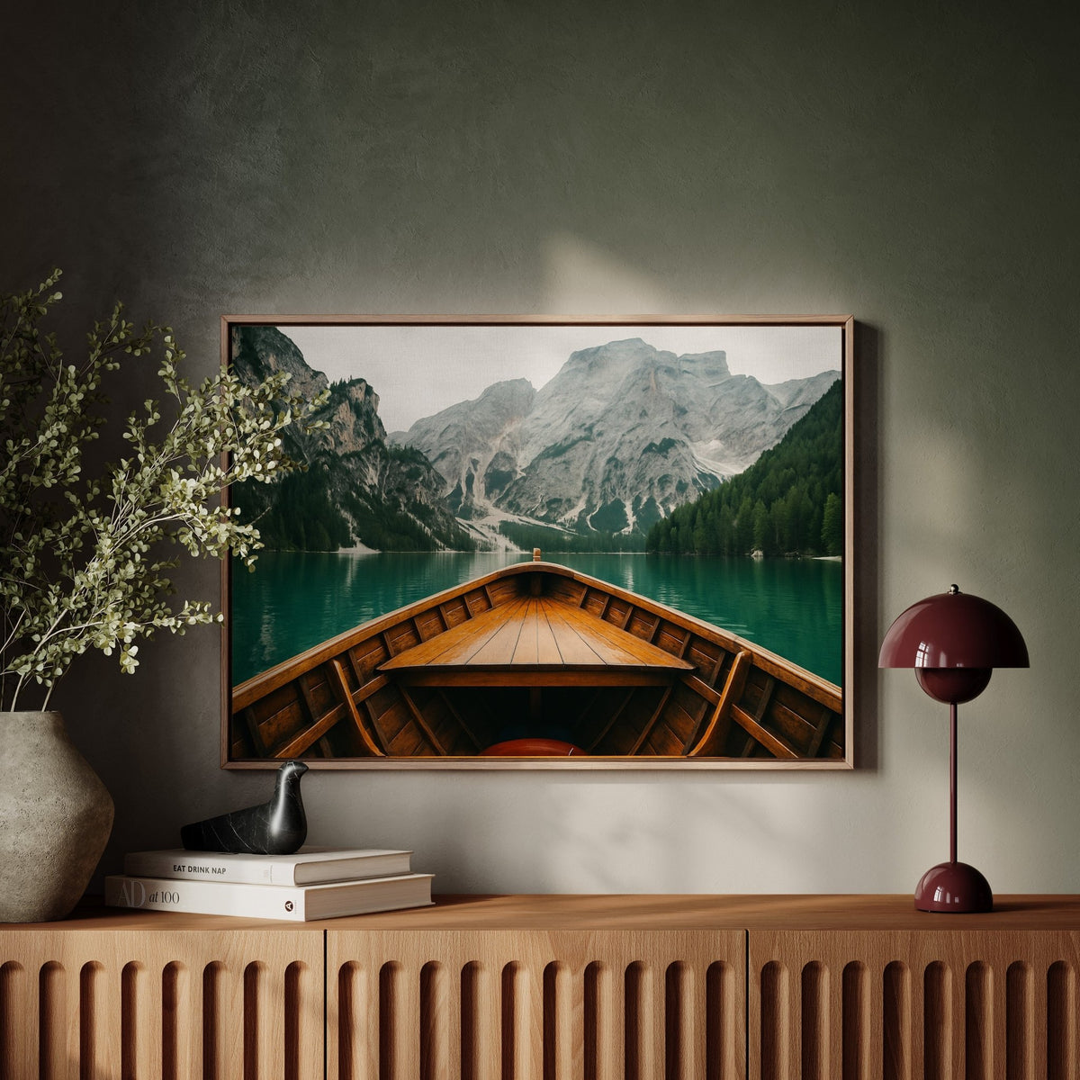 Rustic Mountain Lake Adventure Art Print - Quarter Circle AK Boutique