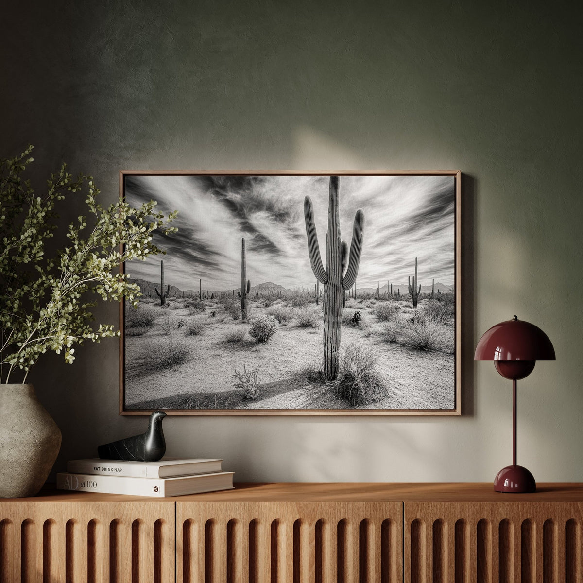 Saguaro Silence in Black and White - Quarter Circle AK Boutique