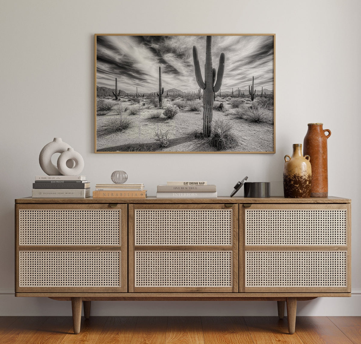 Saguaro Silence in Black and White - Quarter Circle AK Boutique