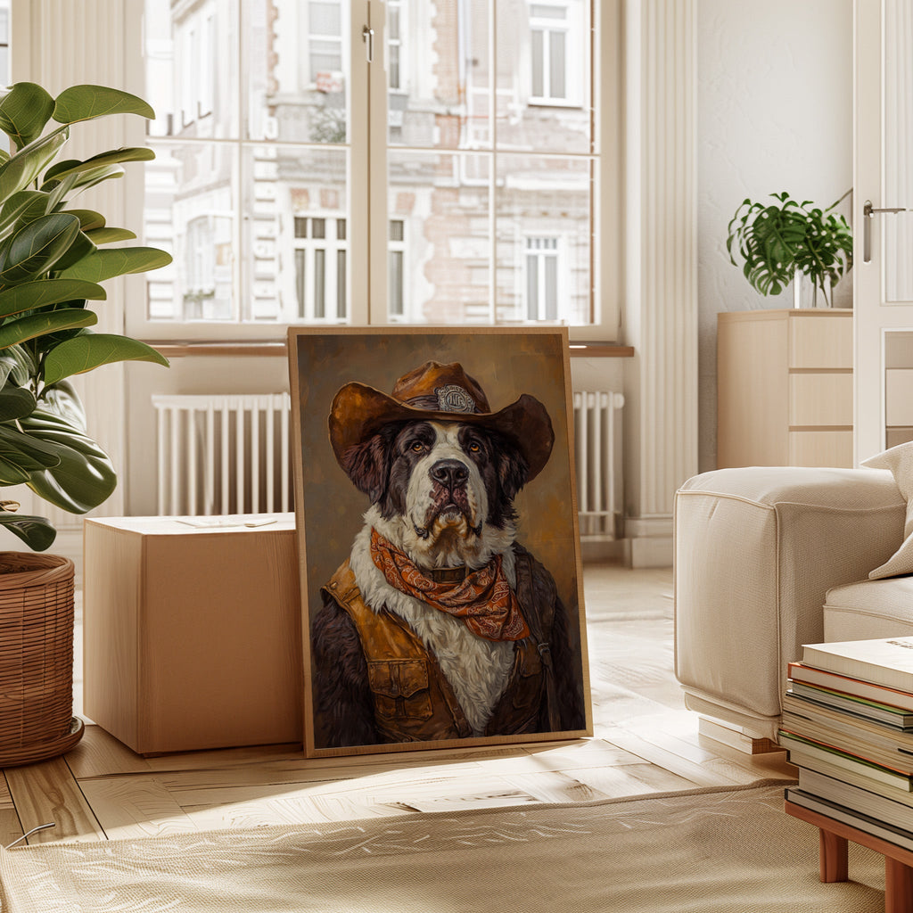 Saint Bernard Saddleback Sheriff - Quarter Circle AK Boutique