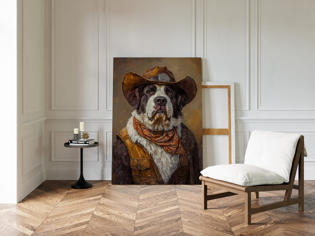 Saint Bernard Saddleback Sheriff - Quarter Circle AK Boutique