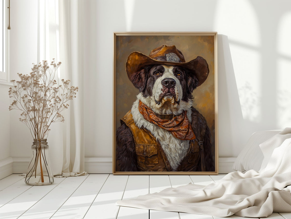 Saint Bernard Saddleback Sheriff - Quarter Circle AK Boutique