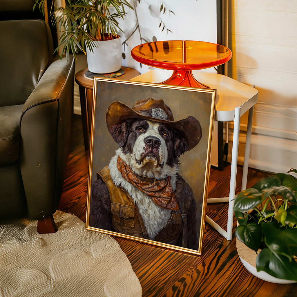 Saint Bernard Saddleback Sheriff - Quarter Circle AK Boutique
