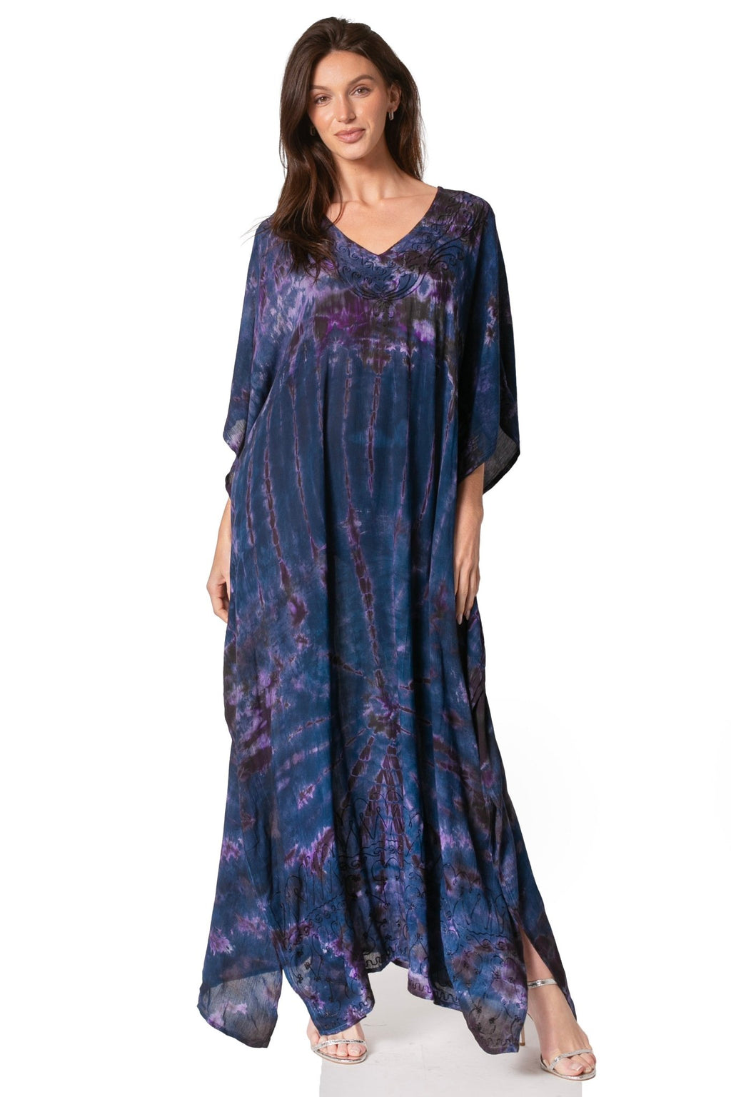Sakkas Catia Women's Boho-Style Long Maxi Caftan for Lounging and Casual Wear - Quarter Circle AK Boutique
