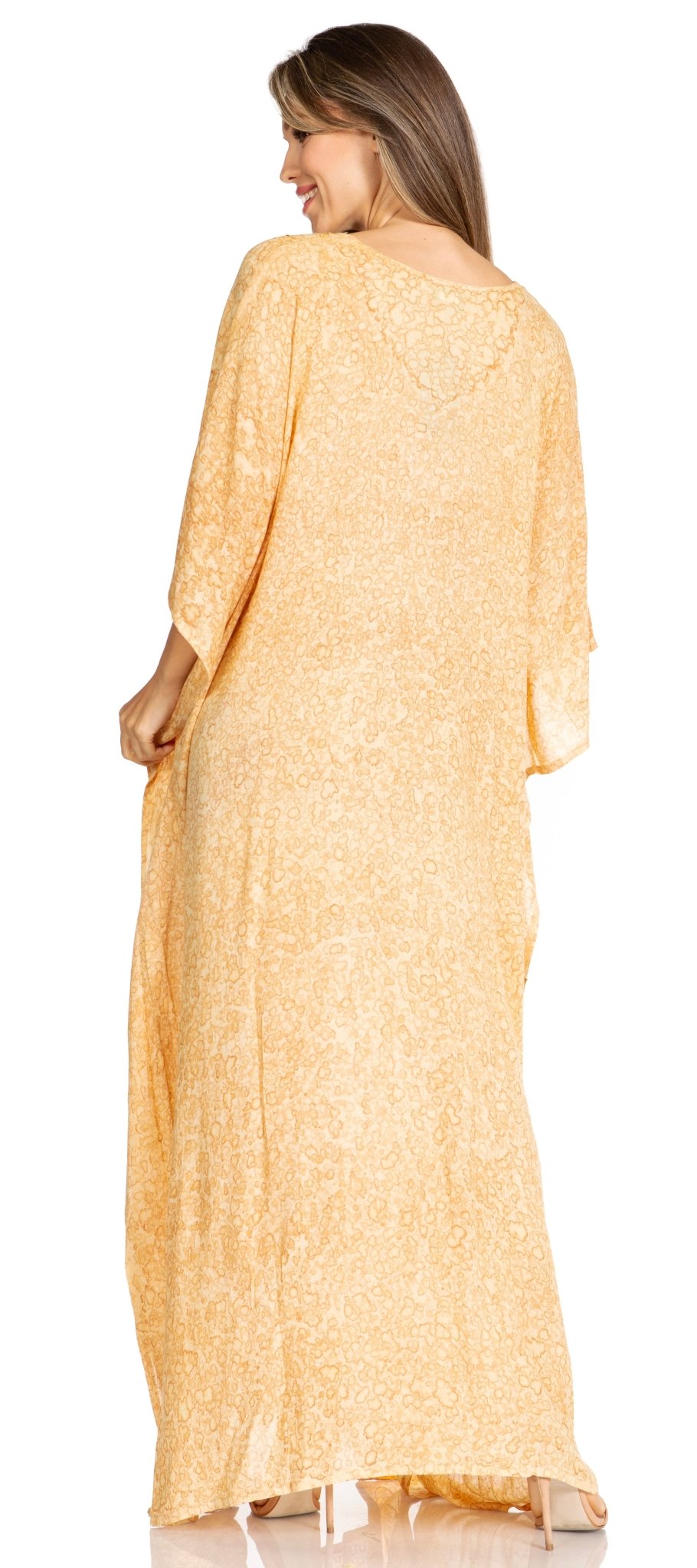 Sakkas Catia Women's Boho-Style Long Maxi Caftan for Lounging and Casual Wear - Quarter Circle AK Boutique