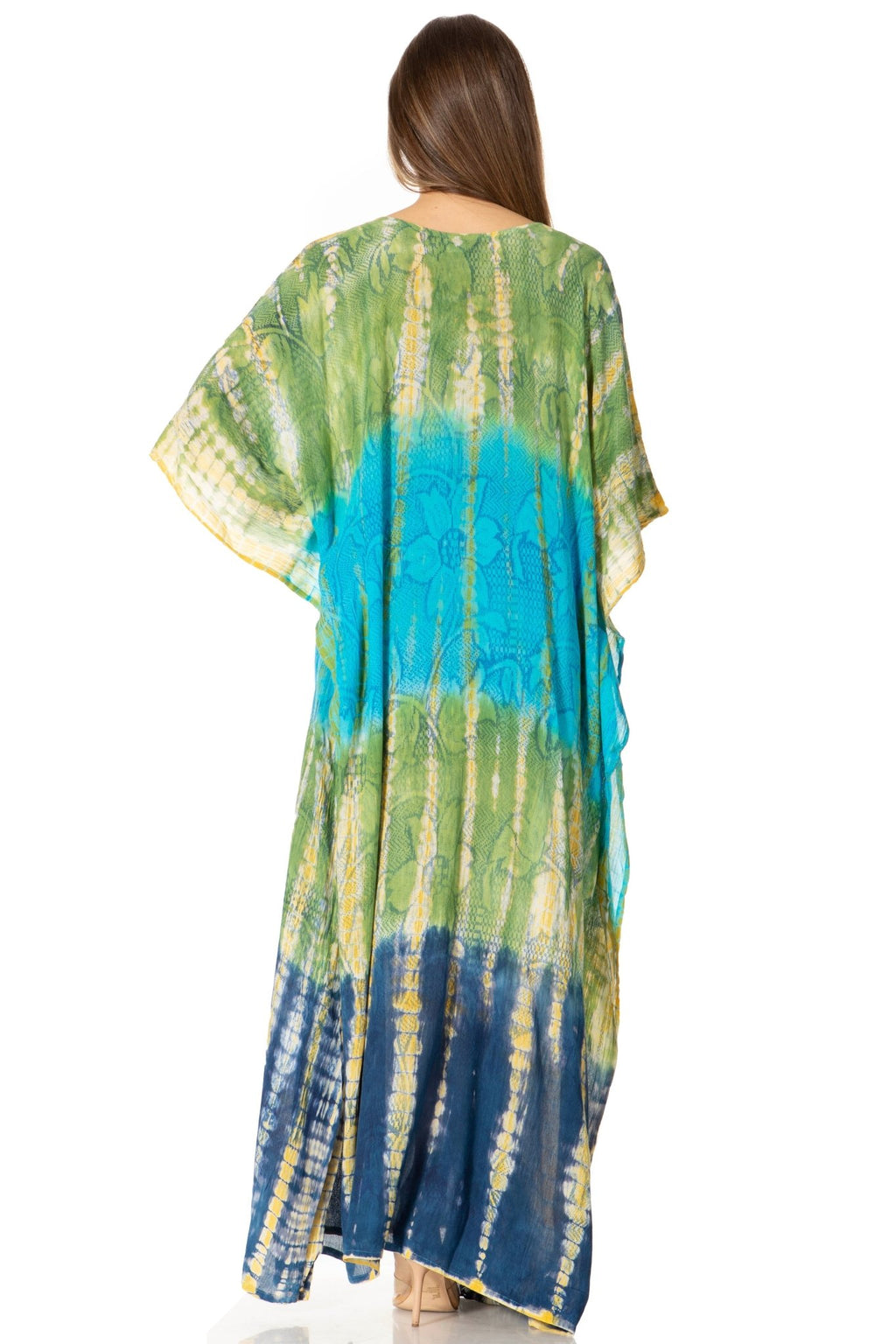 Sakkas Catia Women's Boho-Style Long Maxi Caftan for Lounging and Casual Wear - Quarter Circle AK Boutique