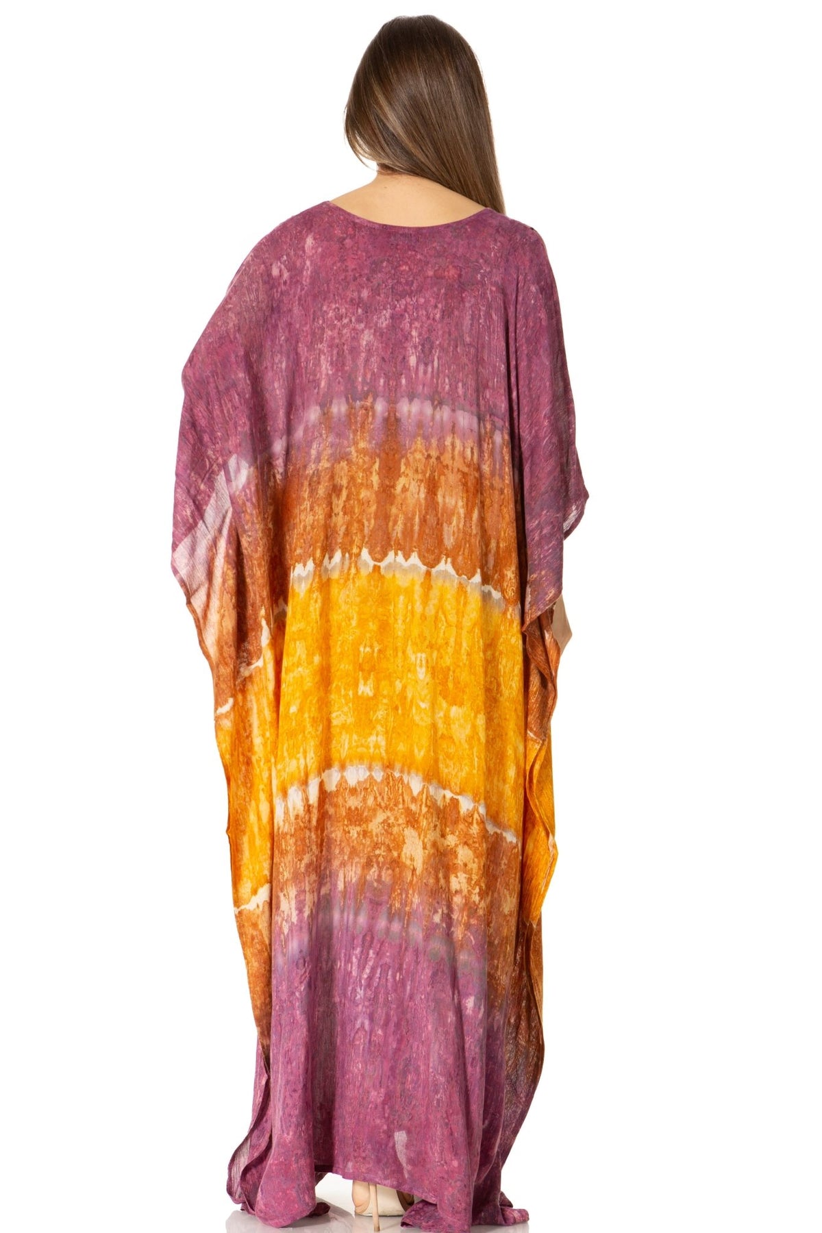 Sakkas Catia Women's Boho-Style Long Maxi Caftan for Lounging and Casual Wear - Quarter Circle AK Boutique