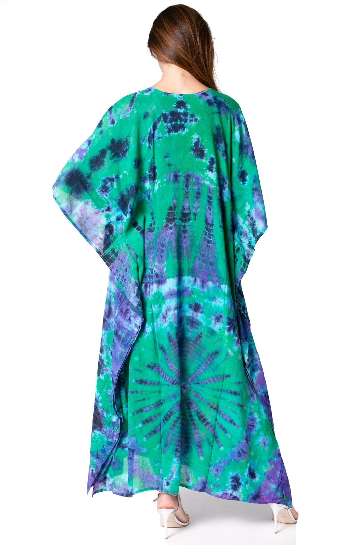 Sakkas Catia Women's Boho-Style Long Maxi Caftan for Lounging and Casual Wear - Quarter Circle AK Boutique