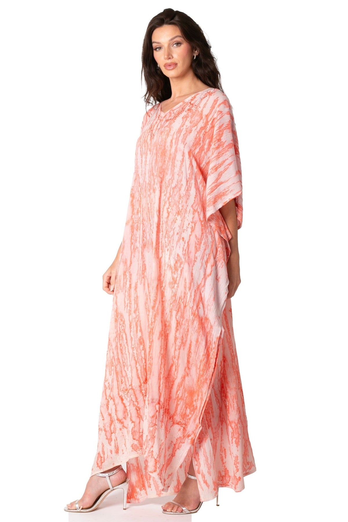 Sakkas Catia Women's Boho-Style Long Maxi Caftan for Lounging and Casual Wear - Quarter Circle AK Boutique