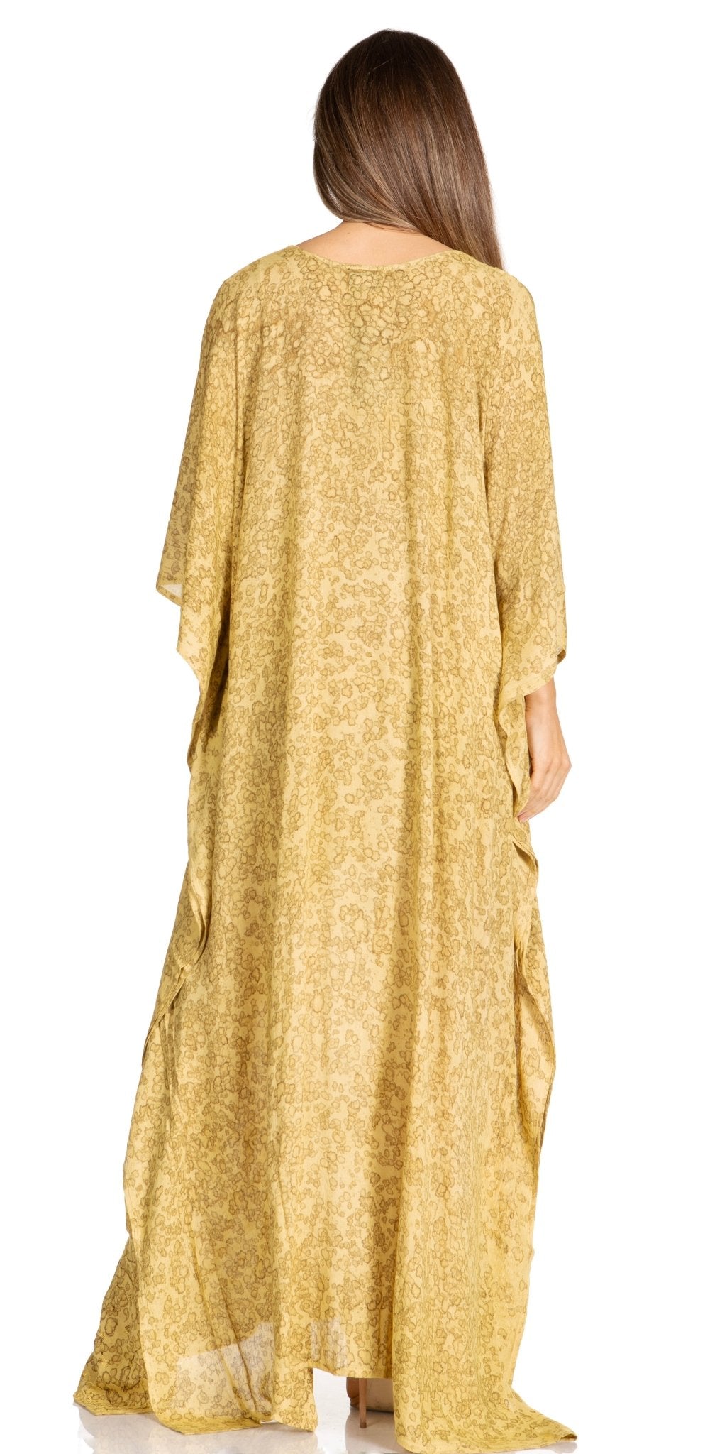 Sakkas Catia Women's Boho-Style Long Maxi Caftan for Lounging and Casual Wear - Quarter Circle AK Boutique