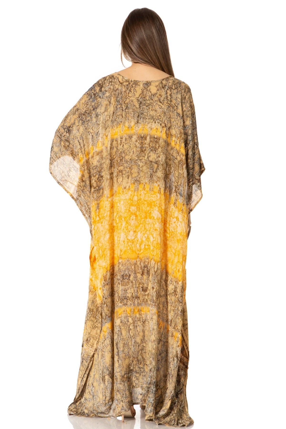Sakkas Catia Women's Boho-Style Long Maxi Caftan for Lounging and Casual Wear - Quarter Circle AK Boutique