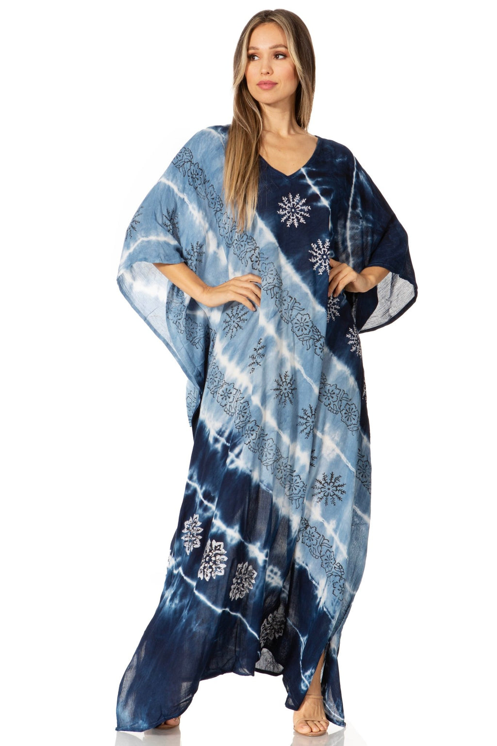 Sakkas Catia Women's Boho-Style Long Maxi Caftan for Lounging and Casual Wear - Quarter Circle AK Boutique