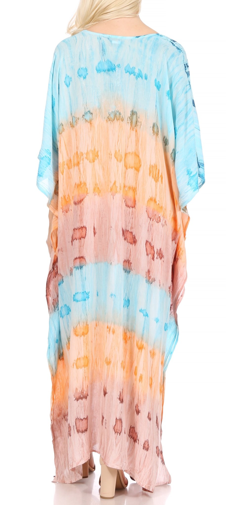 Sakkas Catia Women's Boho-Style Long Maxi Caftan for Lounging and Casual Wear - Quarter Circle AK Boutique
