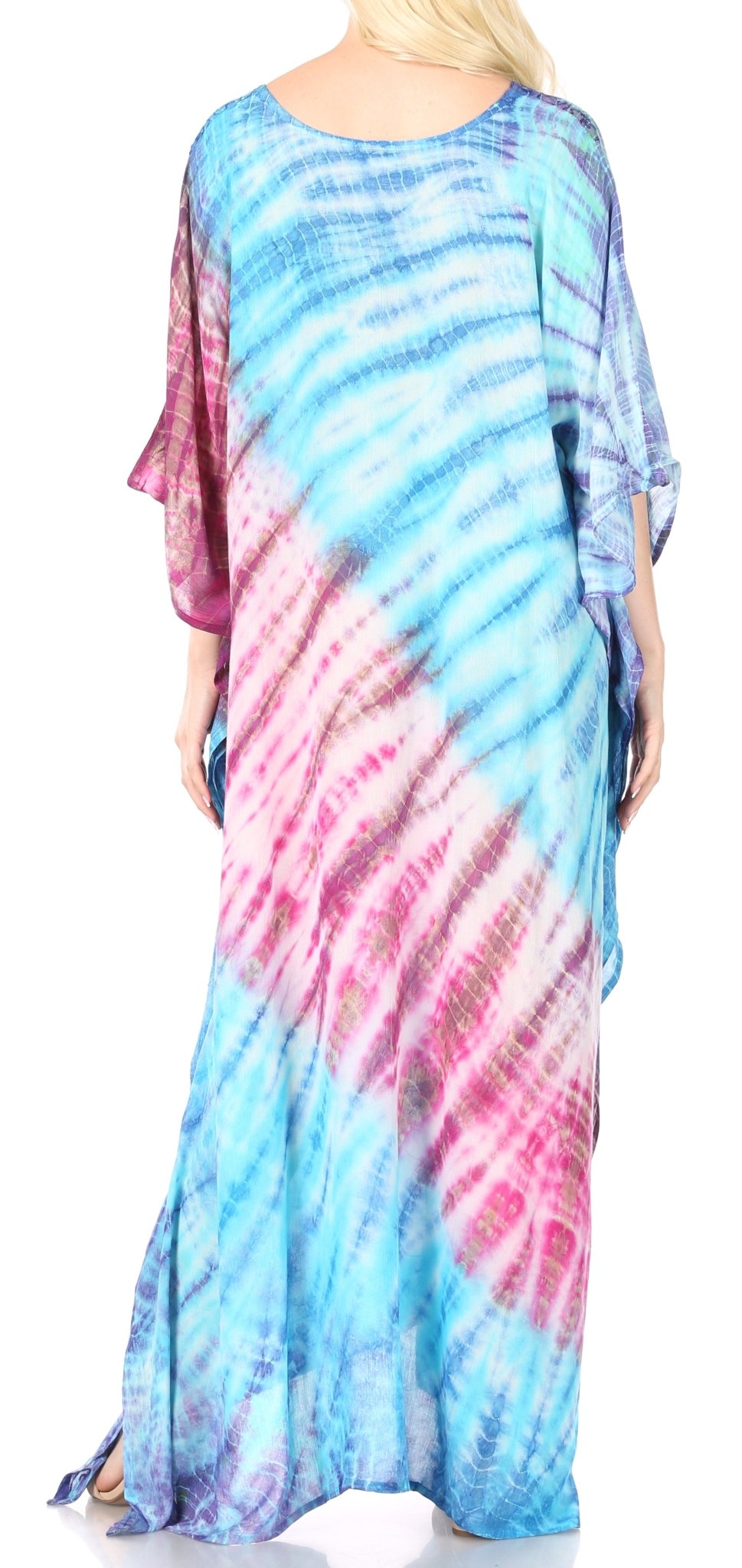 Sakkas Catia Women's Boho-Style Long Maxi Caftan for Lounging and Casual Wear - Quarter Circle AK Boutique