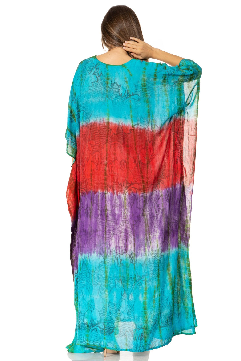Sakkas Catia Women's Boho-Style Long Maxi Caftan for Lounging and Casual Wear - Quarter Circle AK Boutique