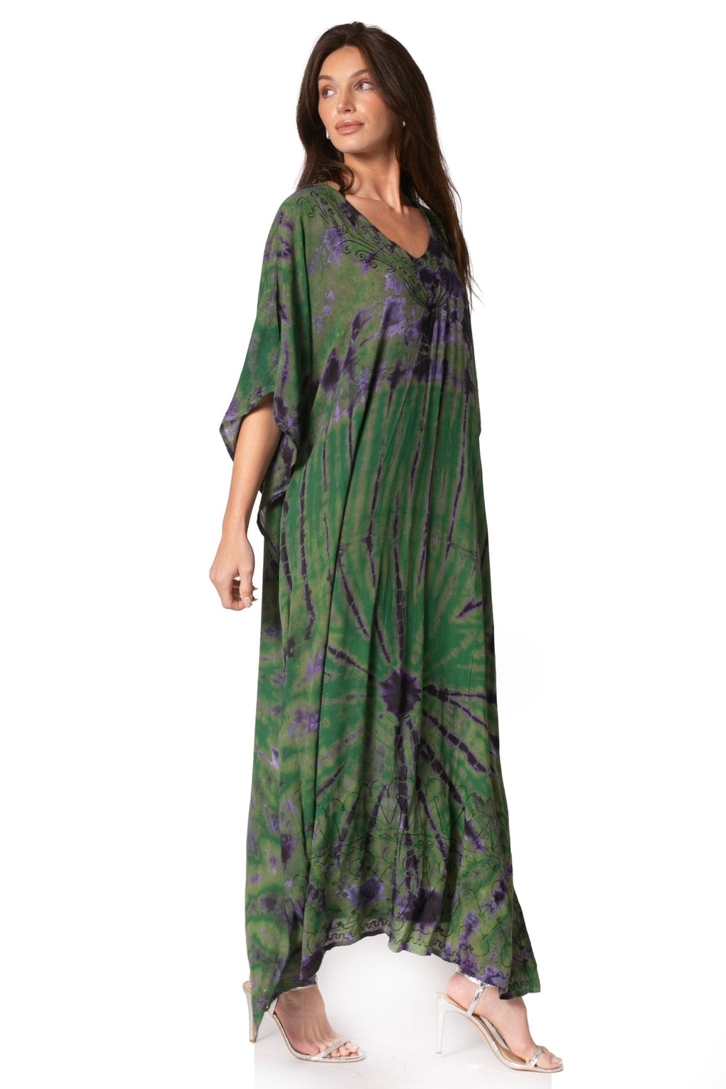 Sakkas Catia Women's Boho-Style Long Maxi Caftan for Lounging and Casual Wear - Quarter Circle AK Boutique