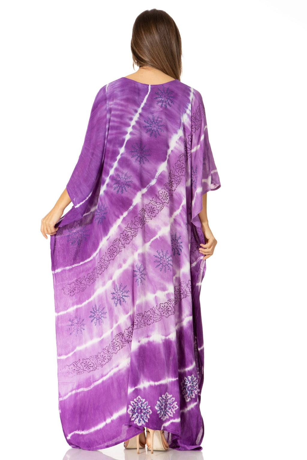 Sakkas Catia Women's Boho-Style Long Maxi Caftan for Lounging and Casual Wear - Quarter Circle AK Boutique