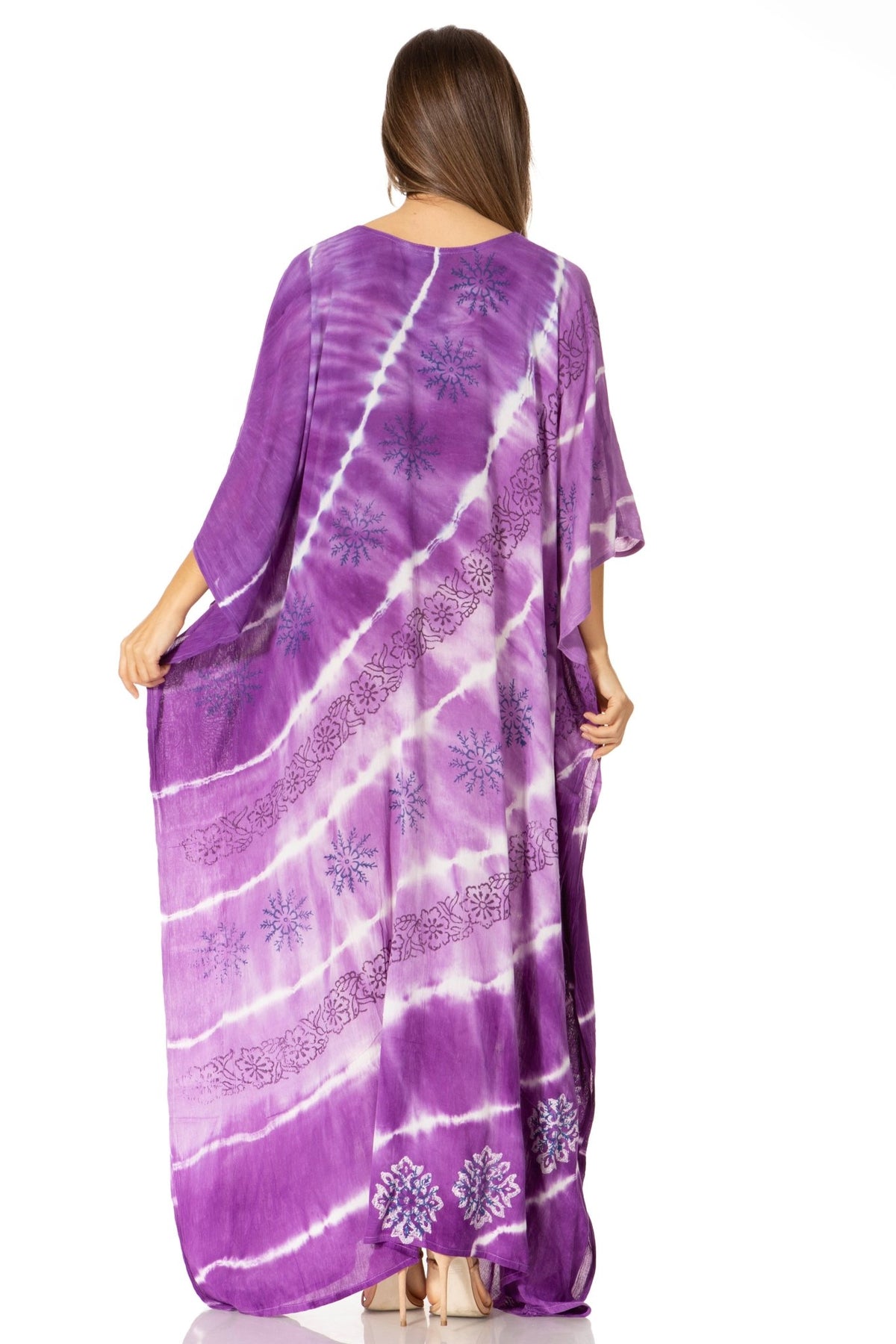 Sakkas Catia Women's Boho-Style Long Maxi Caftan for Lounging and Casual Wear - Quarter Circle AK Boutique