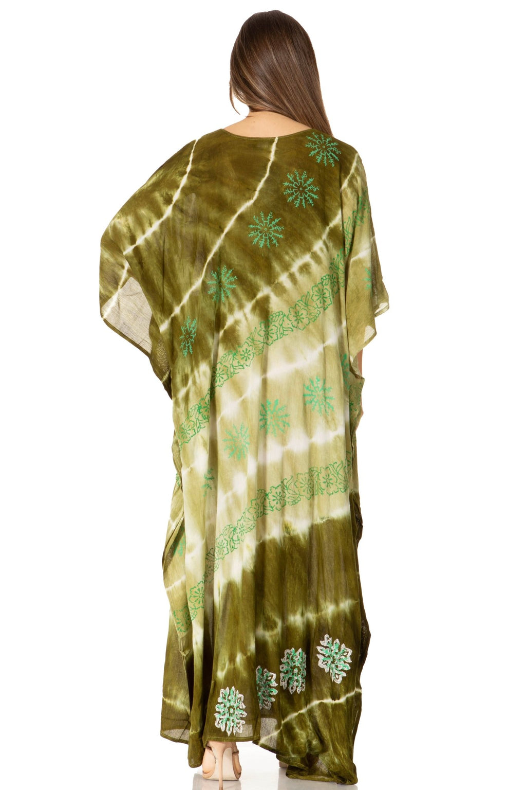 Sakkas Catia Women's Boho-Style Long Maxi Caftan for Lounging and Casual Wear - Quarter Circle AK Boutique