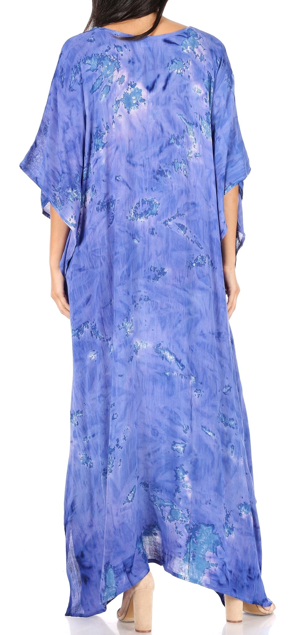 Sakkas Catia Women's Boho-Style Long Maxi Caftan for Lounging and Casual Wear - Quarter Circle AK Boutique