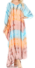 Sakkas Catia Women's Boho-Style Long Maxi Caftan for Lounging and Casual Wear - Quarter Circle AK Boutique