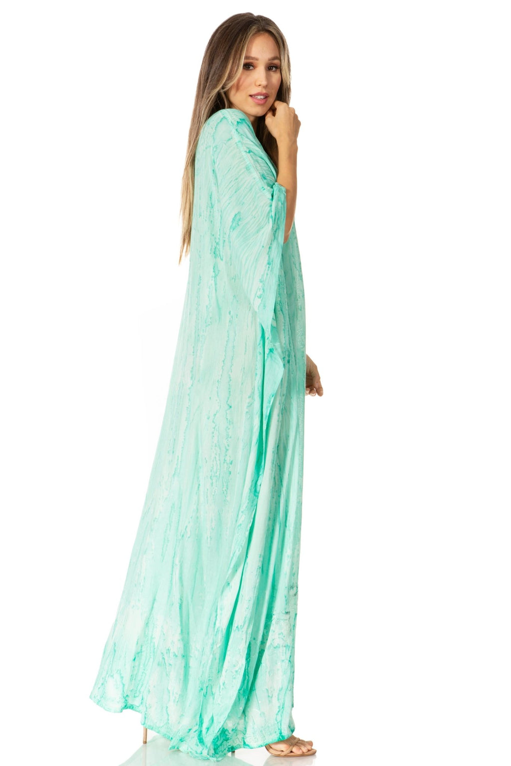 Sakkas Catia Women's Boho-Style Long Maxi Caftan for Lounging and Casual Wear - Quarter Circle AK Boutique