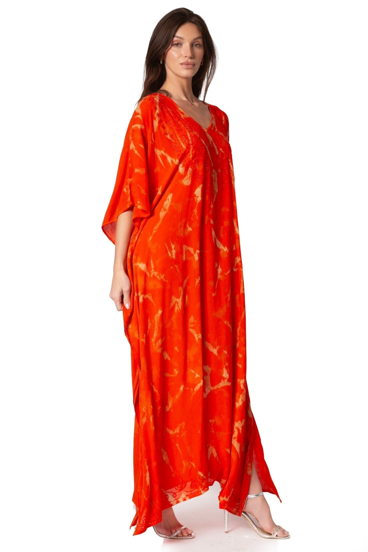 Sakkas Catia Women's Boho-Style Long Maxi Caftan for Lounging and Casual Wear - Quarter Circle AK Boutique