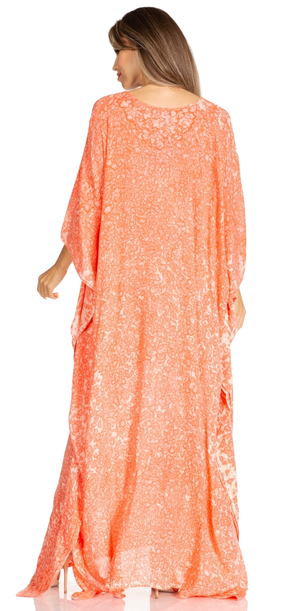 Sakkas Catia Women's Boho-Style Long Maxi Caftan for Lounging and Casual Wear - Quarter Circle AK Boutique