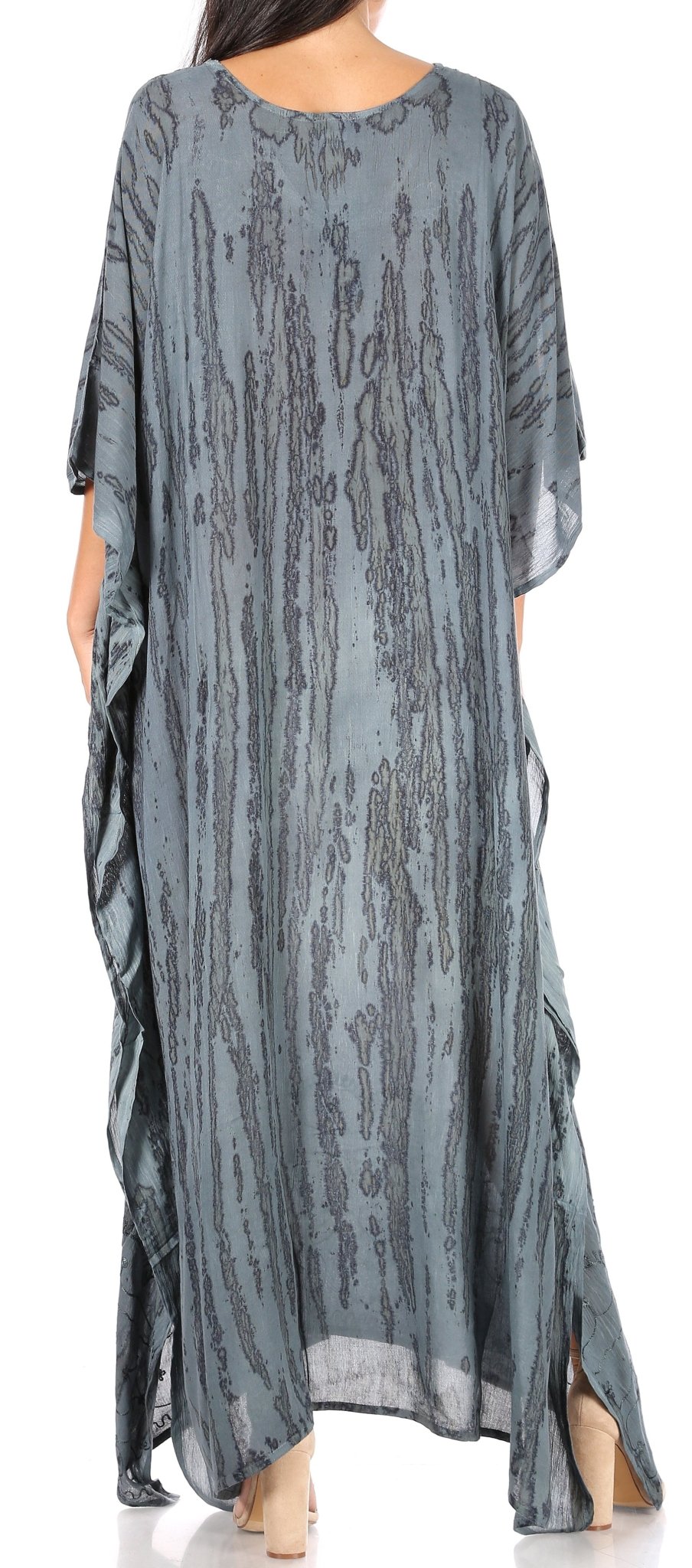 Sakkas Catia Women's Boho-Style Long Maxi Caftan for Lounging and Casual Wear - Quarter Circle AK Boutique