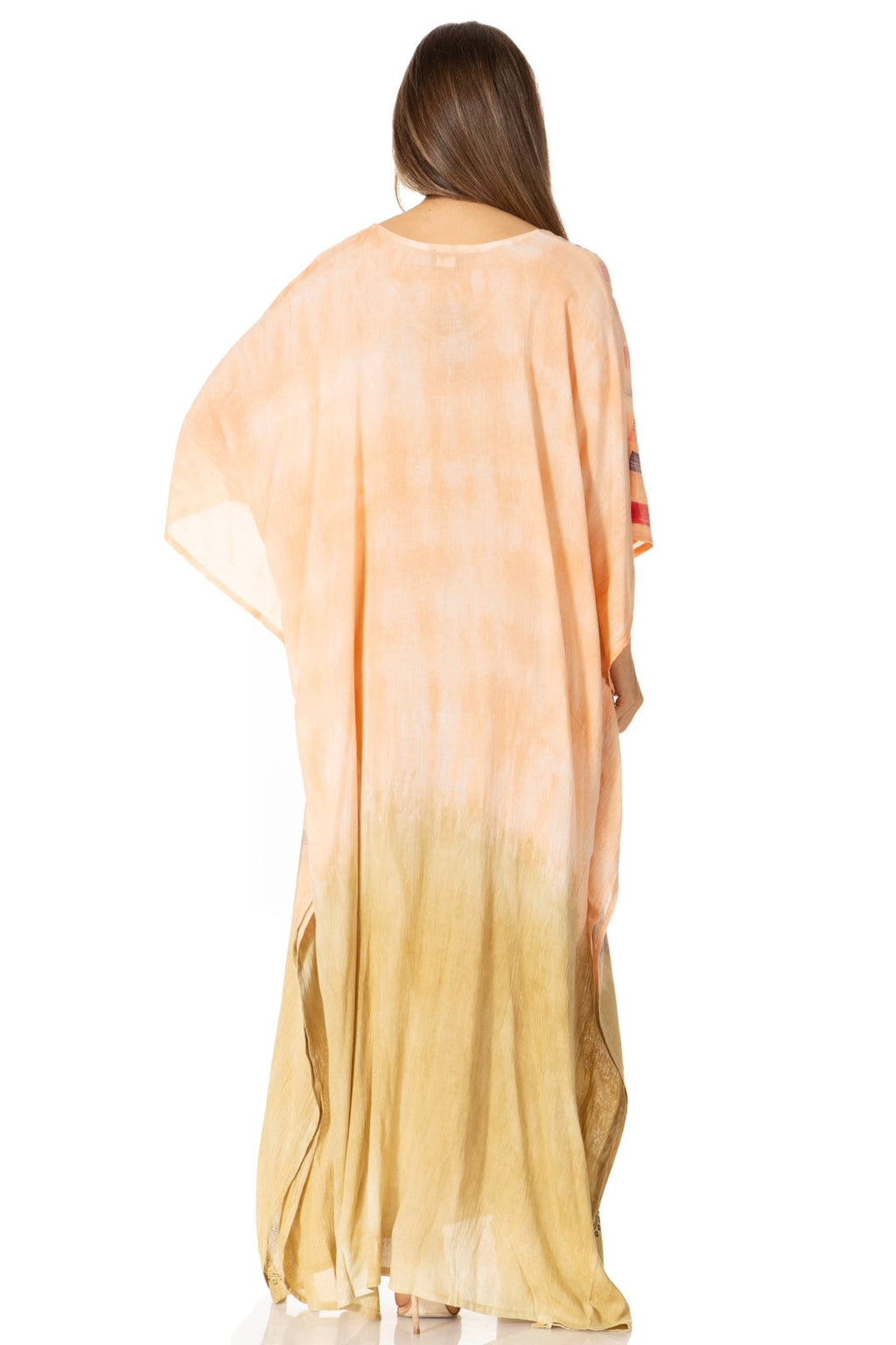 Sakkas Catia Women's Boho-Style Long Maxi Caftan for Lounging and Casual Wear - Quarter Circle AK Boutique