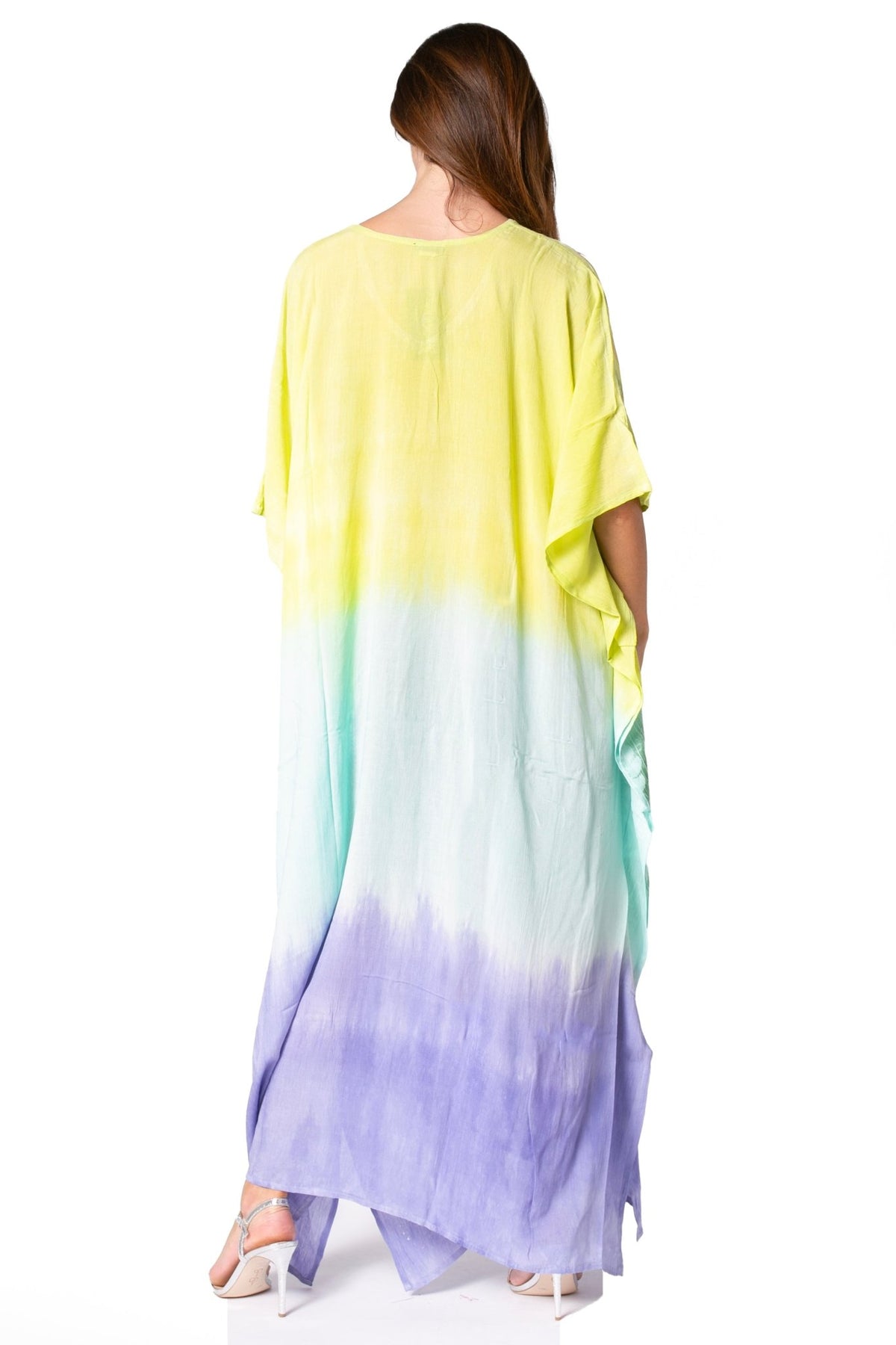 Sakkas Catia Women's Boho-Style Long Maxi Caftan for Lounging and Casual Wear - Quarter Circle AK Boutique