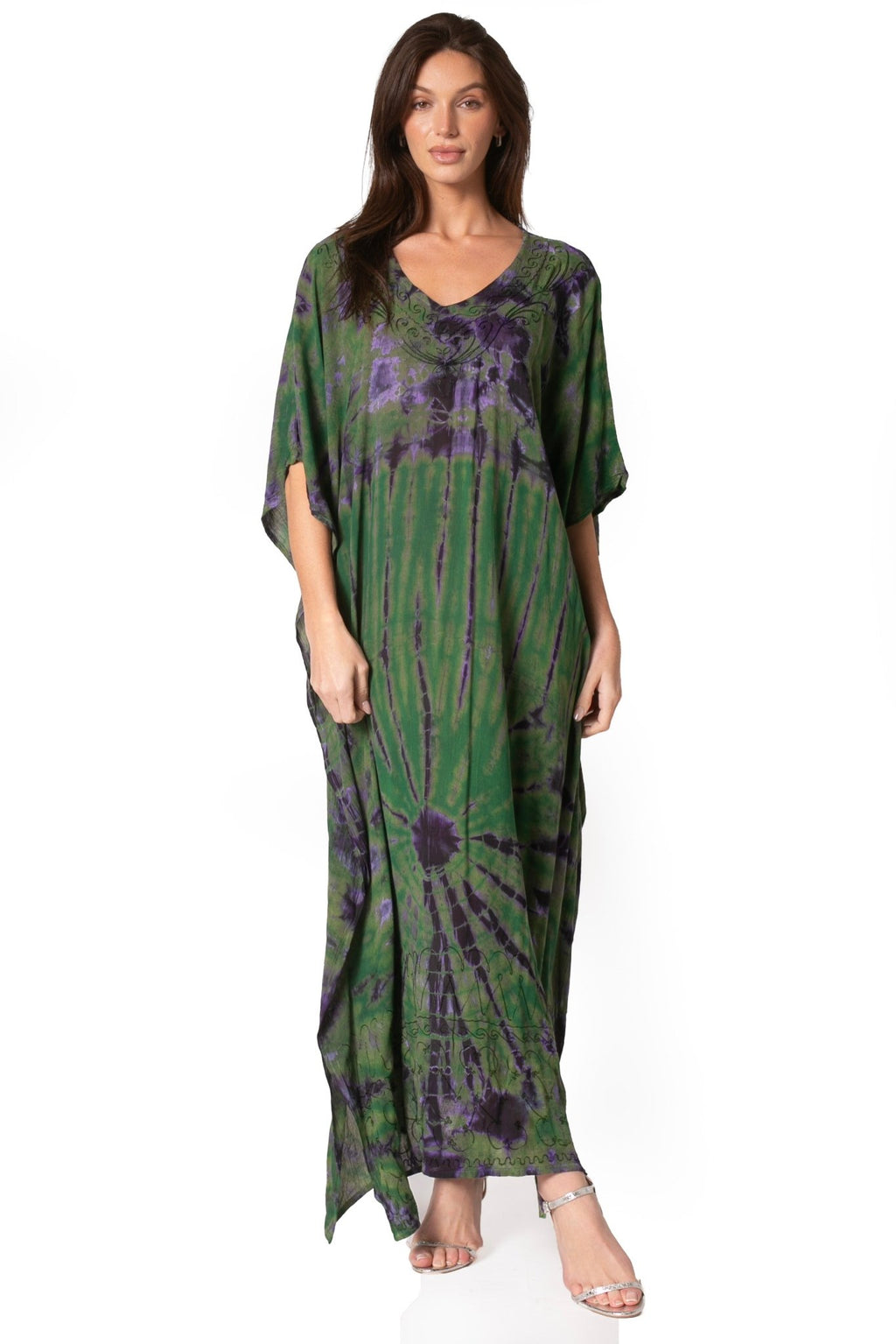 Sakkas Catia Women's Boho-Style Long Maxi Caftan for Lounging and Casual Wear - Quarter Circle AK Boutique