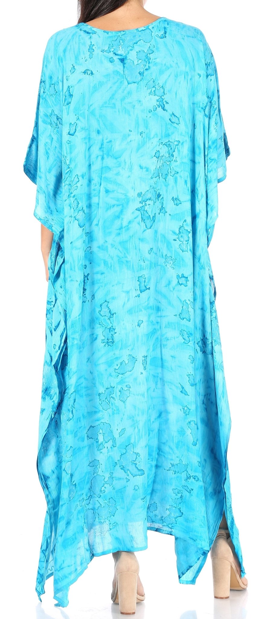 Sakkas Catia Women's Boho-Style Long Maxi Caftan for Lounging and Casual Wear - Quarter Circle AK Boutique