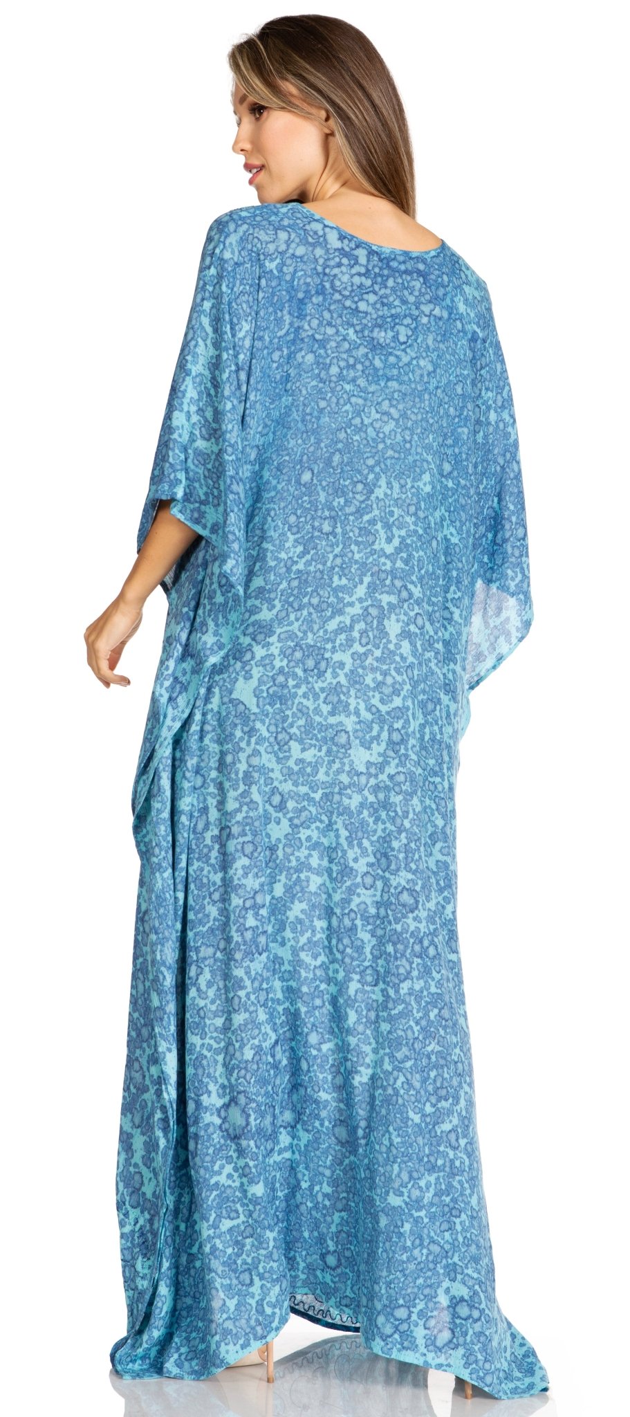 Sakkas Catia Women's Boho-Style Long Maxi Caftan for Lounging and Casual Wear - Quarter Circle AK Boutique