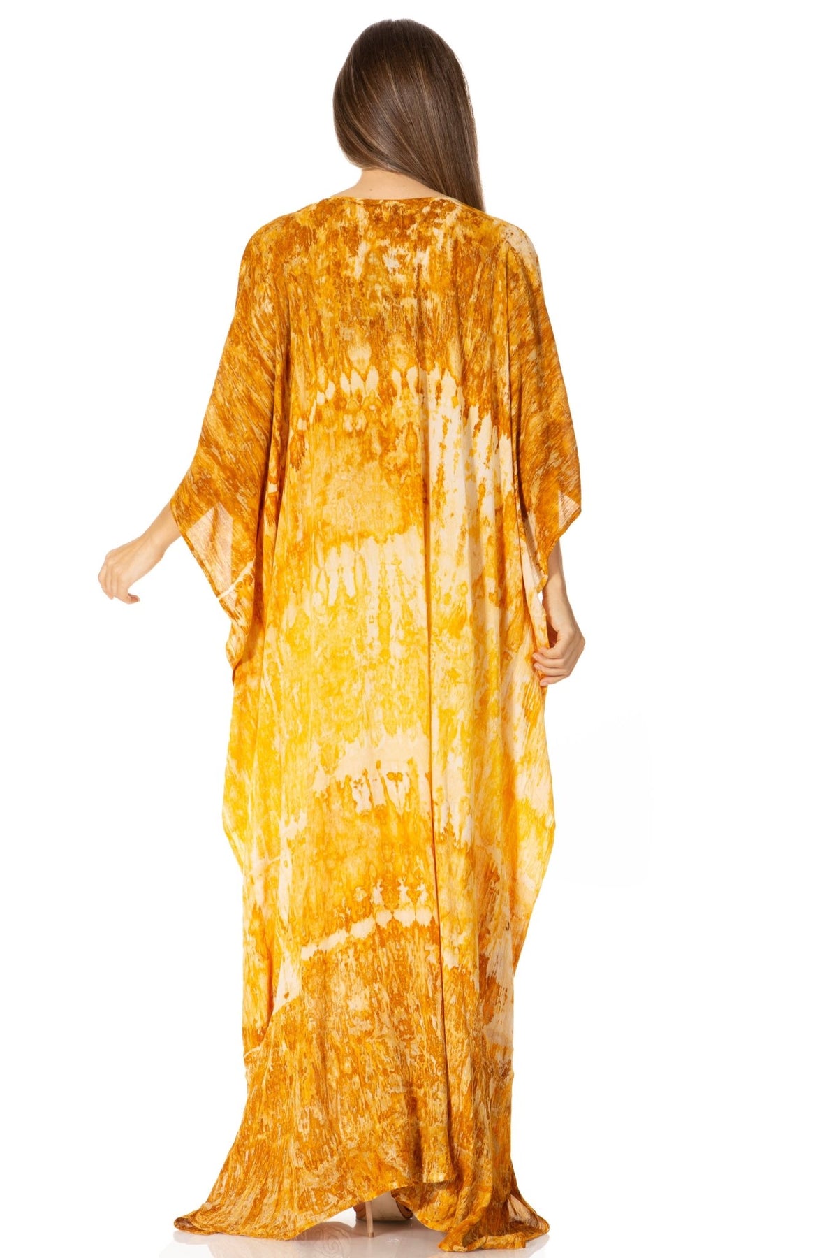 Sakkas Catia Women's Boho-Style Long Maxi Caftan for Lounging and Casual Wear - Quarter Circle AK Boutique
