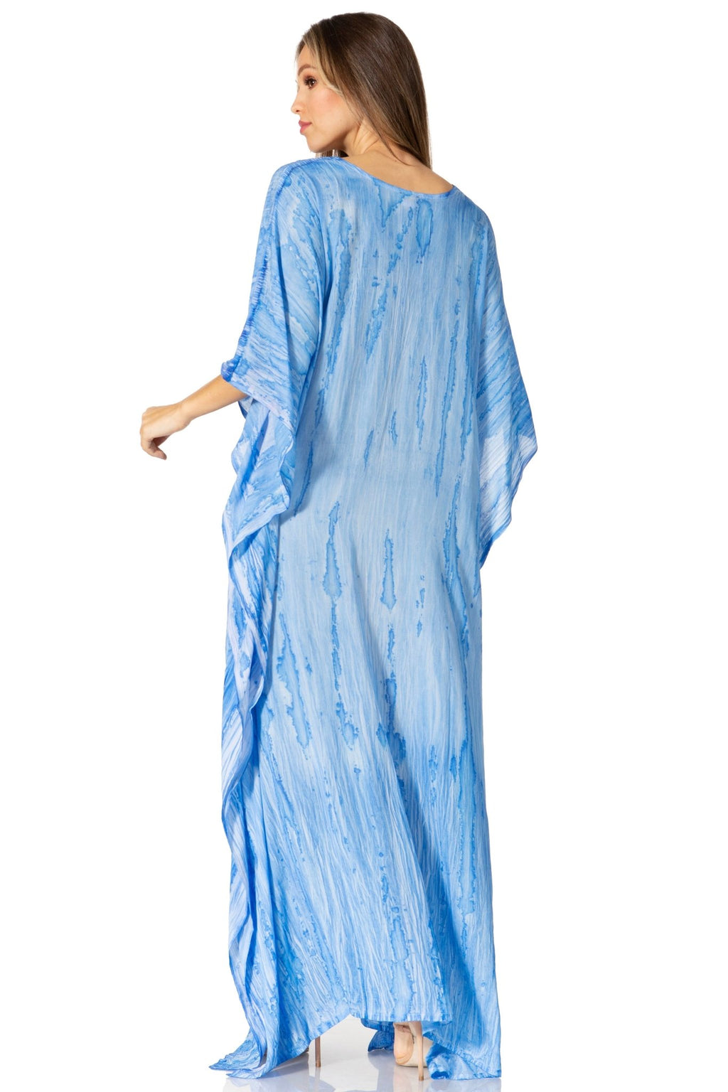 Sakkas Catia Women's Boho-Style Long Maxi Caftan for Lounging and Casual Wear - Quarter Circle AK Boutique
