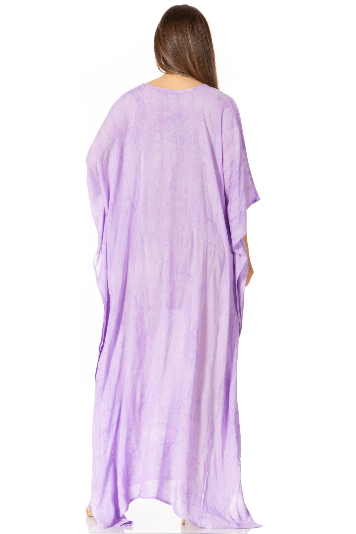Sakkas Catia Women's Boho-Style Long Maxi Caftan for Lounging and Casual Wear - Quarter Circle AK Boutique