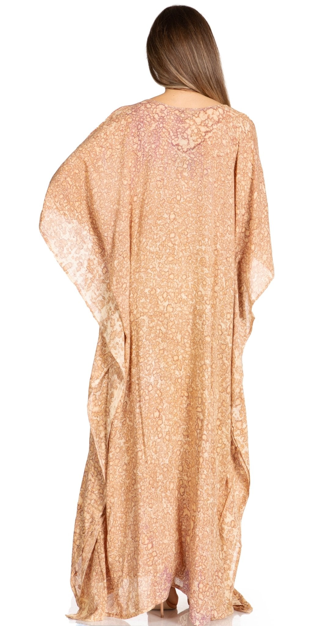 Sakkas Catia Women's Boho-Style Long Maxi Caftan for Lounging and Casual Wear - Quarter Circle AK Boutique