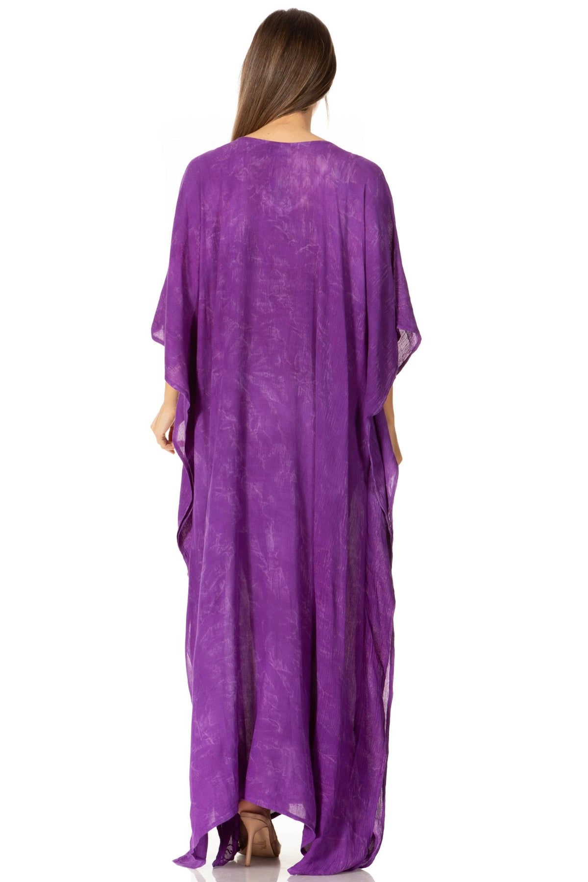 Sakkas Catia Women's Boho-Style Long Maxi Caftan for Lounging and Casual Wear - Quarter Circle AK Boutique