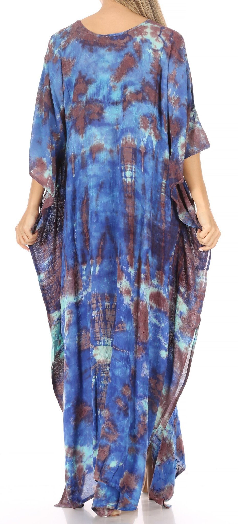 Sakkas Catia Women's Boho-Style Long Maxi Caftan for Lounging and Casual Wear - Quarter Circle AK Boutique
